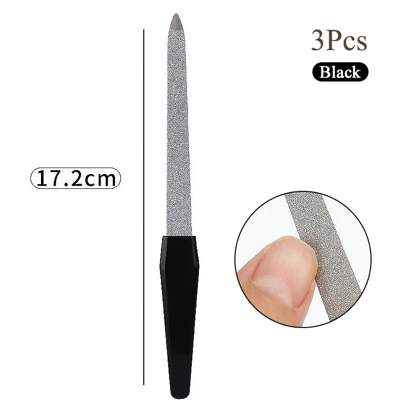 1/3Pcs Durable Nano Glass File Nail Art File Buffing Transparent Sanding Polishing Manicure Professional Nail Accessories Tool