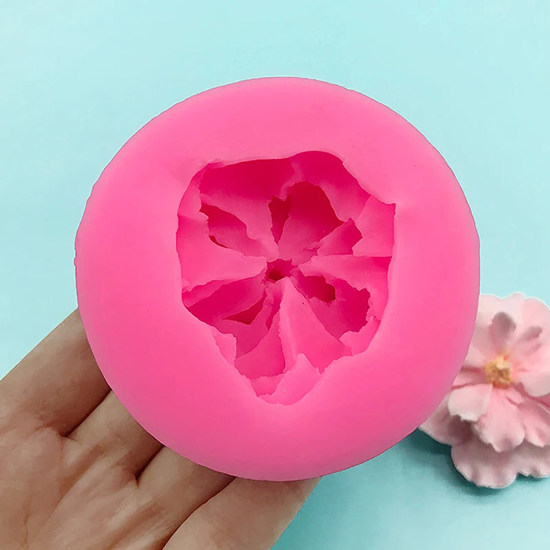 1Pc Beautiful Flower Mould DIY Plaster Resin Art Soft Silicone Fondant Chocolate Mold Soap Cake Decoration Baking Tool