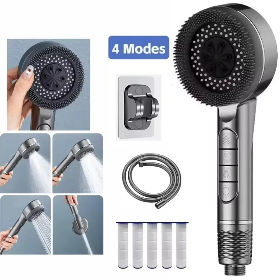 Xiaomi Shower Head 4 Modes High Pressure Showerhead One-key Stop Water Massage Shower Head With Filter Element Shower Head 2025