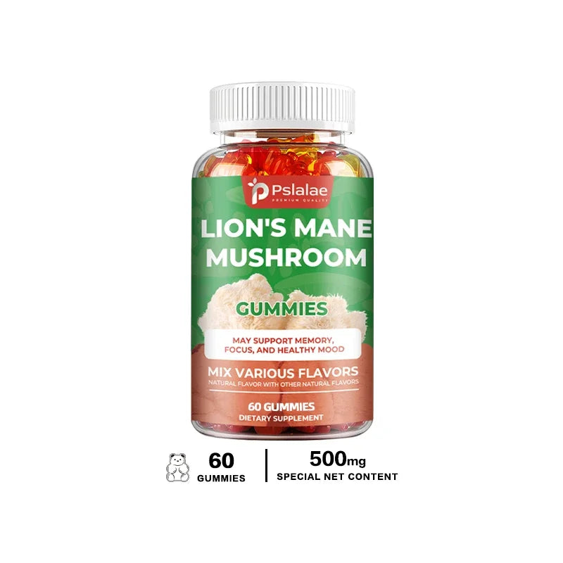 Brain Boosting Lion's Mane Mushroom Capsules - Improve Concentration and Memory, Support Healthy Mood