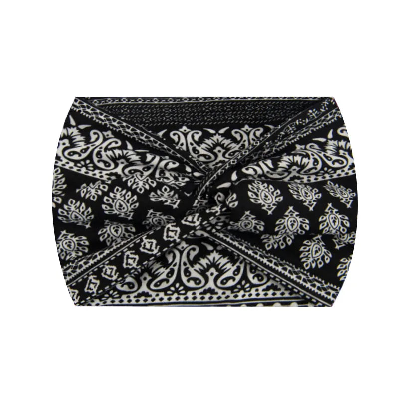 Widening 18CM stretch printed sports sweatband headband headscarf hairband hair tie band