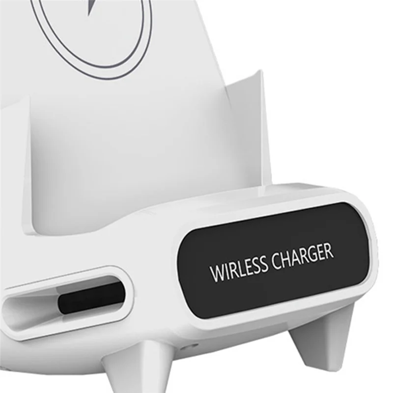 15W Fast Wireless Charger Stand Pad Desktop For PHONE Holder Bracket Charging Station Dock Mount For Mobile White-AB01