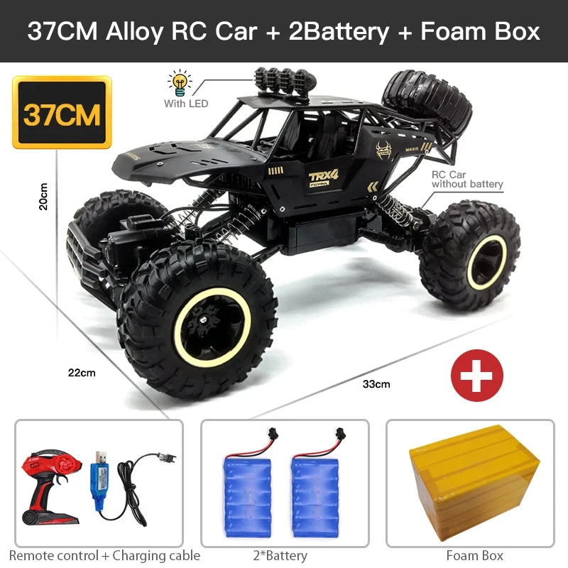 ZWN 1:12 / 1:16 4WD Remote Control Car With Led Lights 2.4G Radio RC Cars Off-Road 4x4 Control Trucks Toys Gifts for Children