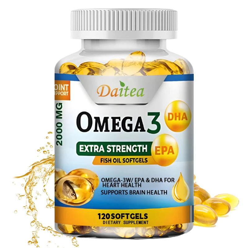 Omega-3 Fish Oil Rich In DHA and EPA, Improve Bad Mood, Relieve Stress, Strengthen The Brain, Improve Memory and Intelligence