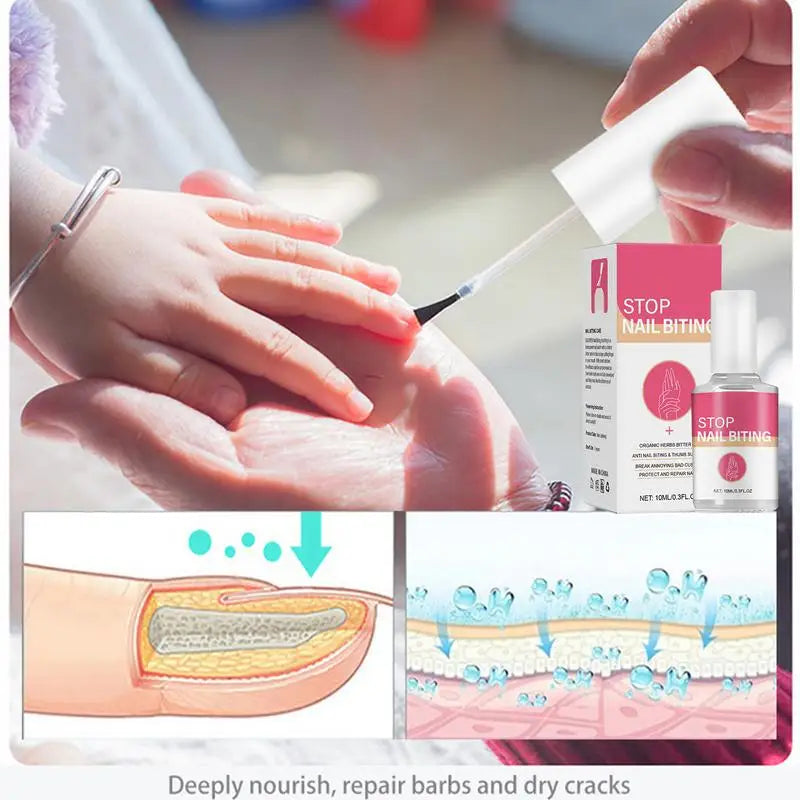 10ML Stop Nail Biting Treatments Liquid Stop Bitter Liquid Cuticle Care Supplies Stop Nail Biting Treatments Liquid