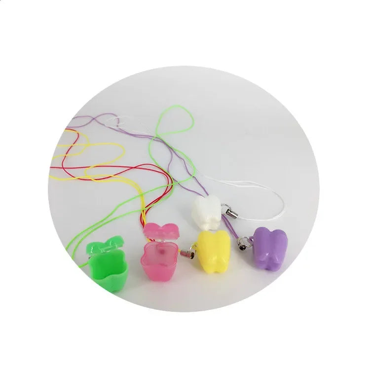 10Pcs/pack Tooth Shape Milk Teeth Box Children's Souvenir Save Baby Tooth Box Kids Tooth Collection Mini Storage Boxes Container