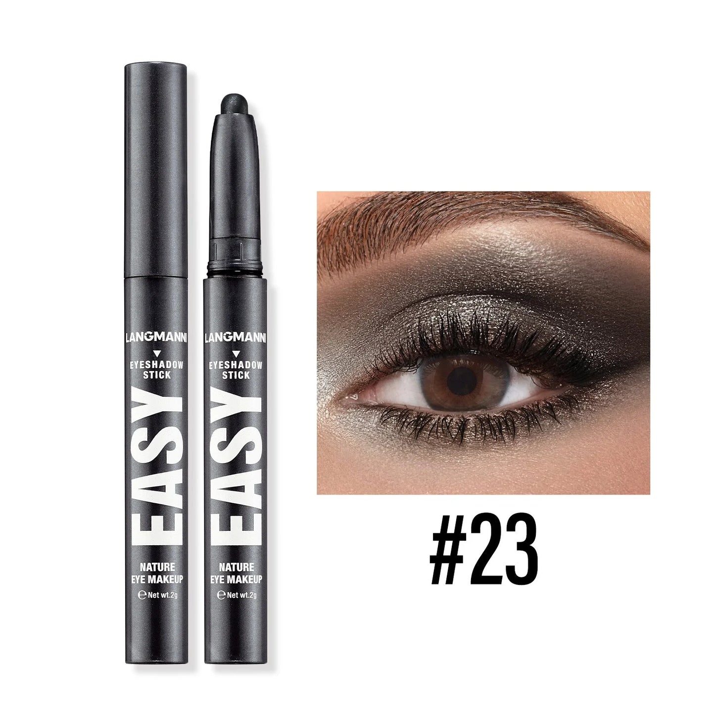 12 Colors Pearly Eyeshadow Stick Waterproof Glitter Matte Nude Eye Shadow Pencil High Pigmented Shimmer Eyeshadow Makeup Tool