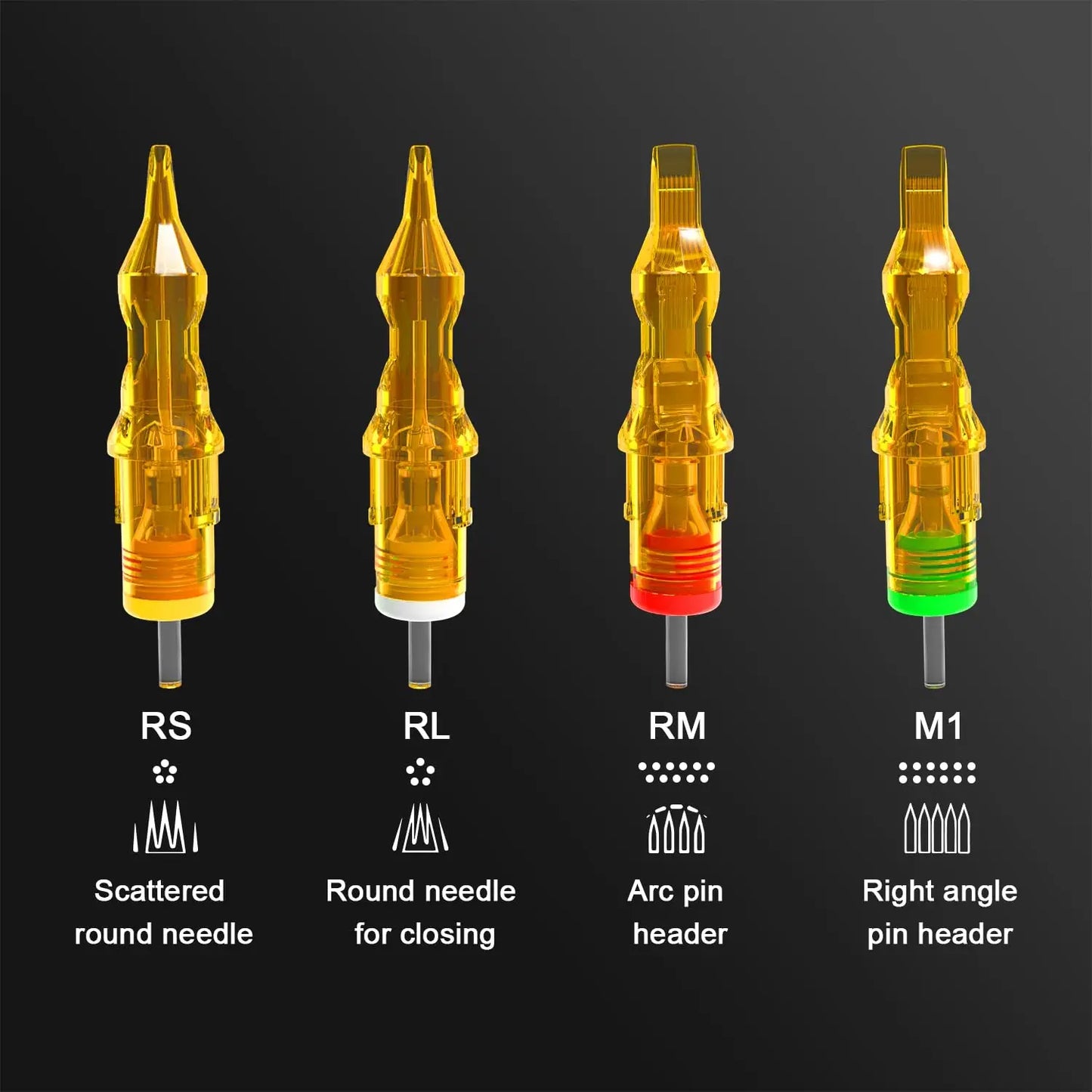 YILONG Disposable Disinfect Tattoo Cartridge Mix Round Liner Shader Curved Magnum Tattoo Needle 1rl 3rl 5rl 7rl 9rl 7rm 9rm 13rm