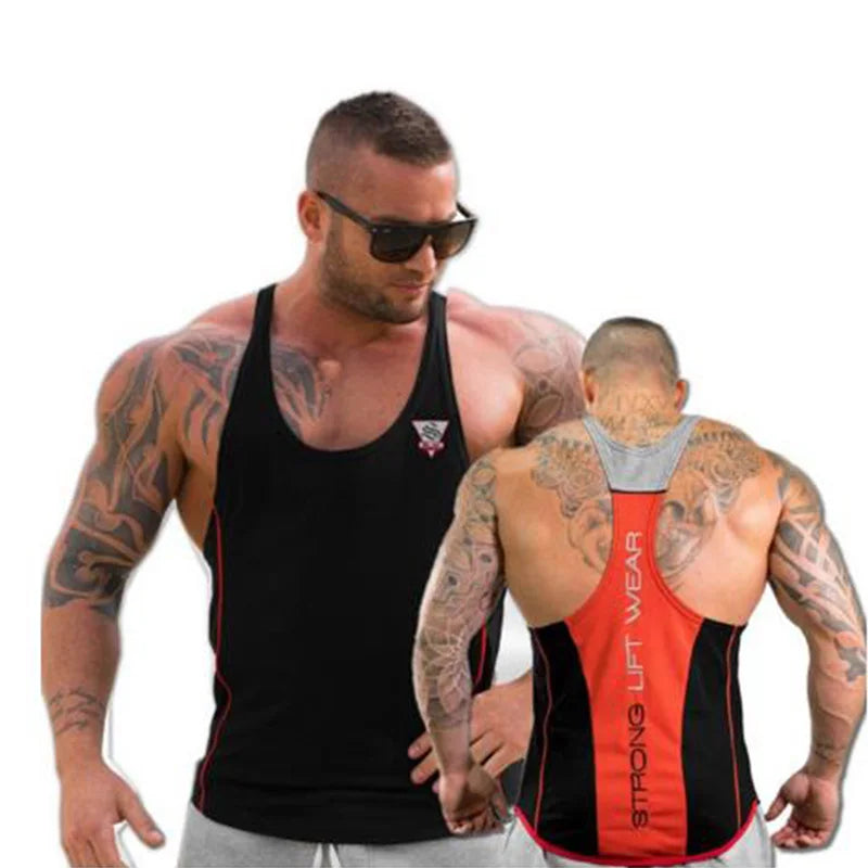 Nieuwe Mens Bodybuilding Tank Top Sportscholen Fitness Mouwloos Shirt 2018 Nieuwe Mannelijke Katoenen Kleding Mode Singlet Vest