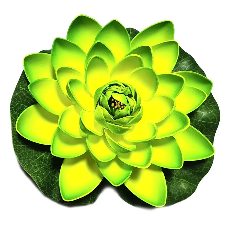 10/17/28cm Lotus Artificial Flower Floating Fake Lotus Plant Water Lily Micro Landscape for Pond Garden swimming pool Decor