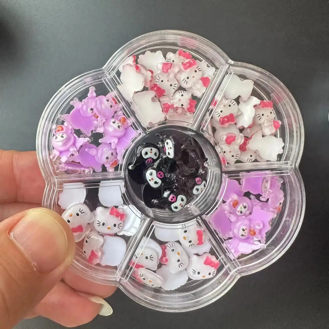 120PCS/70PCS Kawaii Sanrio Mini Nail Art Accessories Stickers HelloKitty DIY Phone Case Hairpin Nail Decoration Charms Craft Y2K