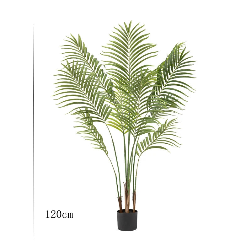 120-200cm Large Artificial Banana Tree Tropical Fake Plants Palm Leafs Monstera Green Plastic Jungle Plant for Home Office Decor