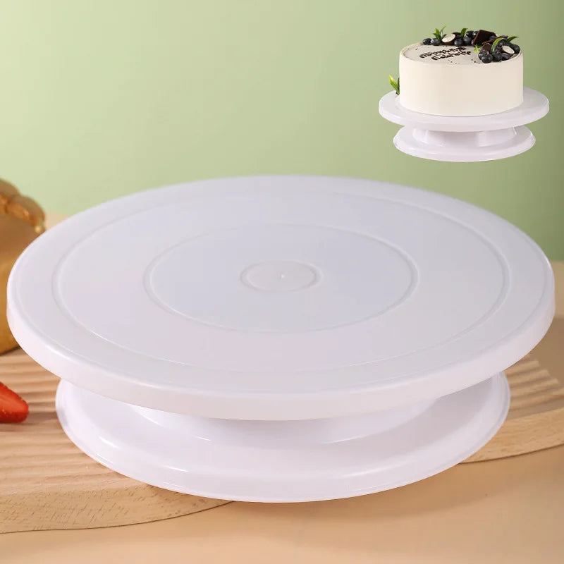 11inch Plastic Cake Turntable Rotating Cake Plastic Dough Pastry Decorating Cream Stand Rotary Table DIY Pan Baking Tool