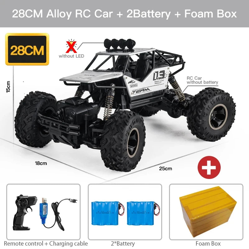 ZWN 1:12 / 1:16 4WD Remote Control Car With Led Lights 2.4G Radio RC Cars Off-Road 4x4 Control Trucks Toys Gifts for Children