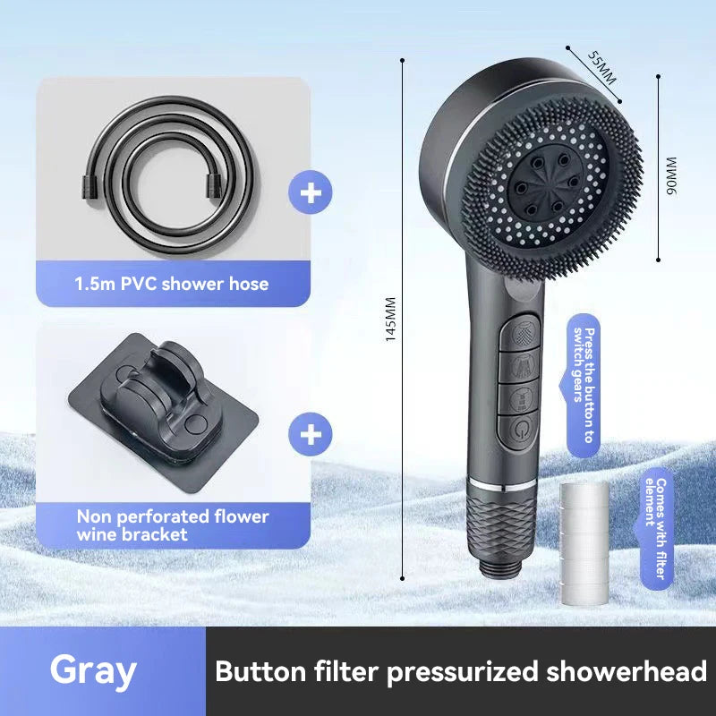 Xiaomi Shower Head 4 Modes High Pressure Showerhead One-key Stop Water Massage Shower Head With Filter Element Shower Head 2025