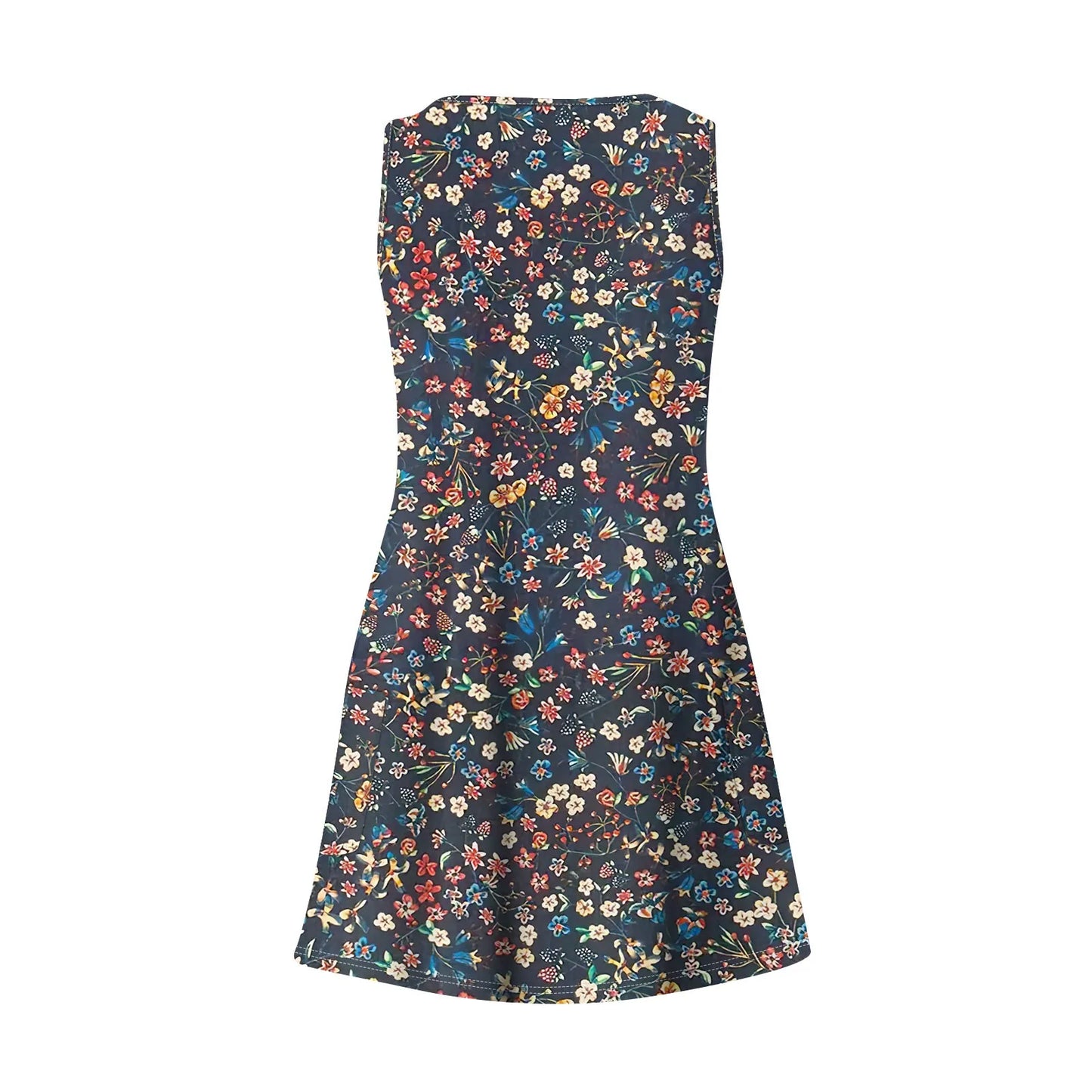 Women's Casual Print Summer Bohemian Beach Dress With Pockets V Neck Tank Dress Summer Dresses for Women 2024 Women's Dress