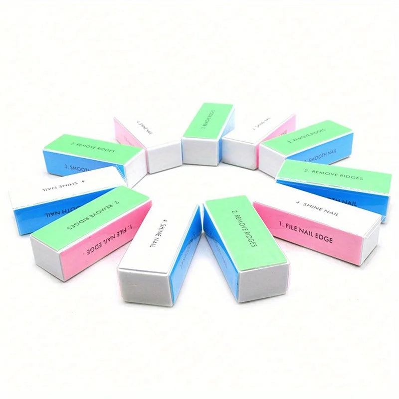 1/3/5Pcs/Set Nail Buffer Block 4 Way Colorful Buffing Block Shine Polisher Nail Buffing File Manicure Sanding