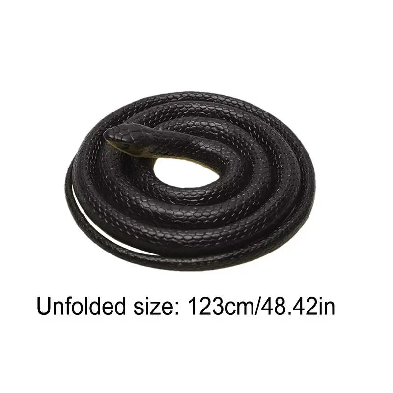 1.23m Fake Realistic Rubber Toy Snake Simulation Anaconda Scary Halloween To Scare Birds Props Prank Trick Toy Accessories