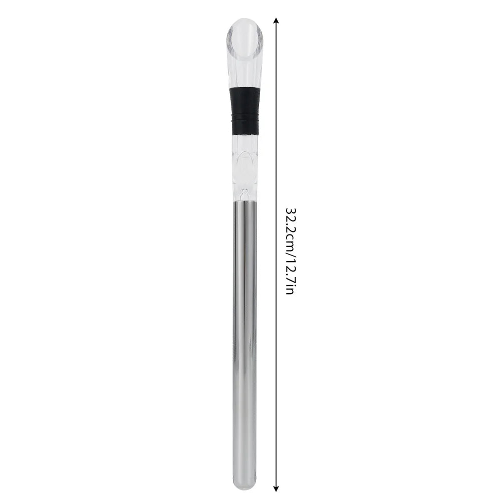 Wine Cooling Rod Stainless Frozen Stick Beer Chiller Stick Ice Wine Cooler 4 in 1 Wine Cooling w/ Wine Pourer Stopper Cutter