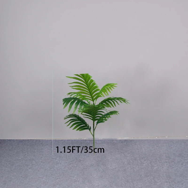 150cm Large Artificial Palm Tree Fake Tropical Plants Green Monstera Leaves Plastic Banyan Tree for Garden Home Office Decor