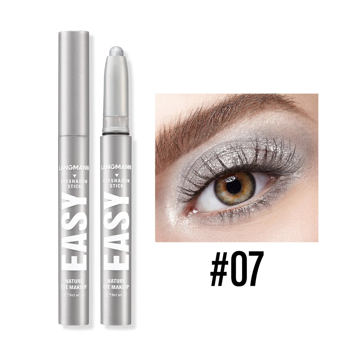12 Colors Pearly Eyeshadow Stick Waterproof Glitter Matte Nude Eye Shadow Pencil High Pigmented Shimmer Eyeshadow Makeup Tool
