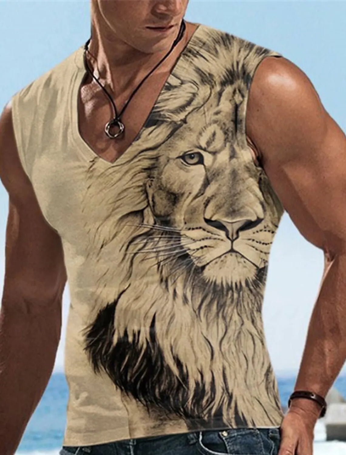 Men's V-Neck Vest Sleeveless T-Shirt Sports Gym Four Seasons Fitness Vest Men's Fitness Sweatshirt Summer Men's Undershirt