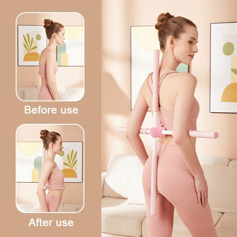 Yoga Body Stick for Posture Correction, Shoulder and Neck Relief, and Open Back Training - Improve Flexibility and Balance with this Versatile Fitness Tool