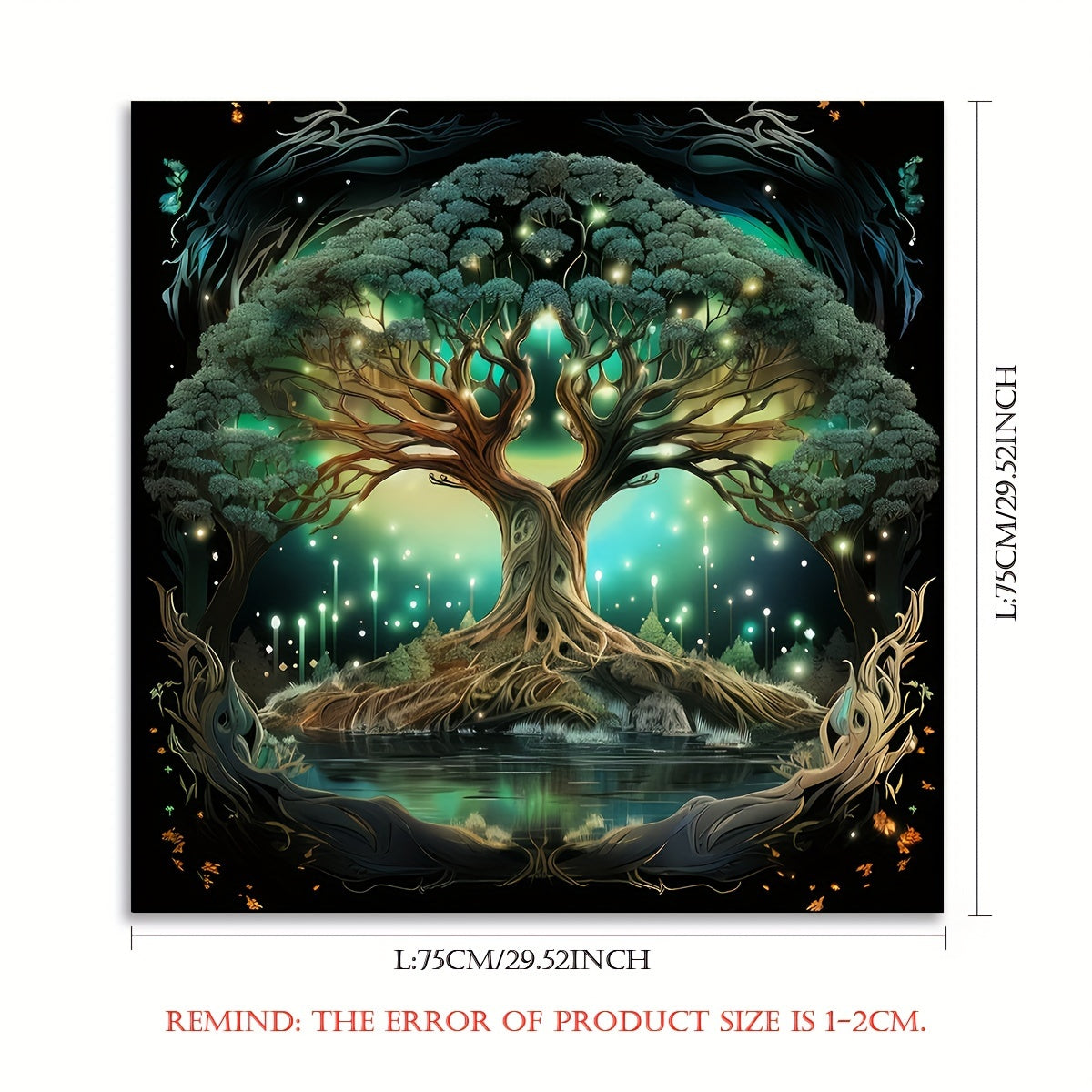 1pc Blue Tree Of Life Moon Starry Sky Tarot Cards Tablecloth Altar Cloth Green Life Tree Tarot Tablecloth For Spread Tarot Reading Cloth Witchcraft Oracle Cards Pads Game Mat Wall Decoration