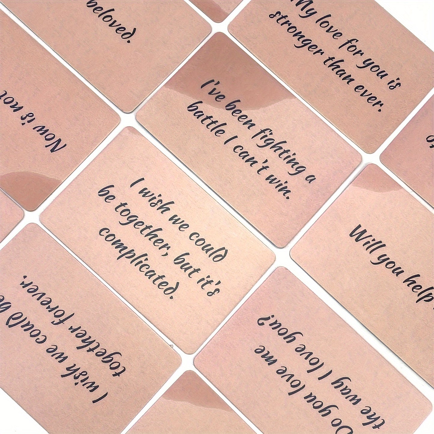 1 Set Twin Flame Romantic Notes Oracle Cards, Family Party Entertainment Game Cards