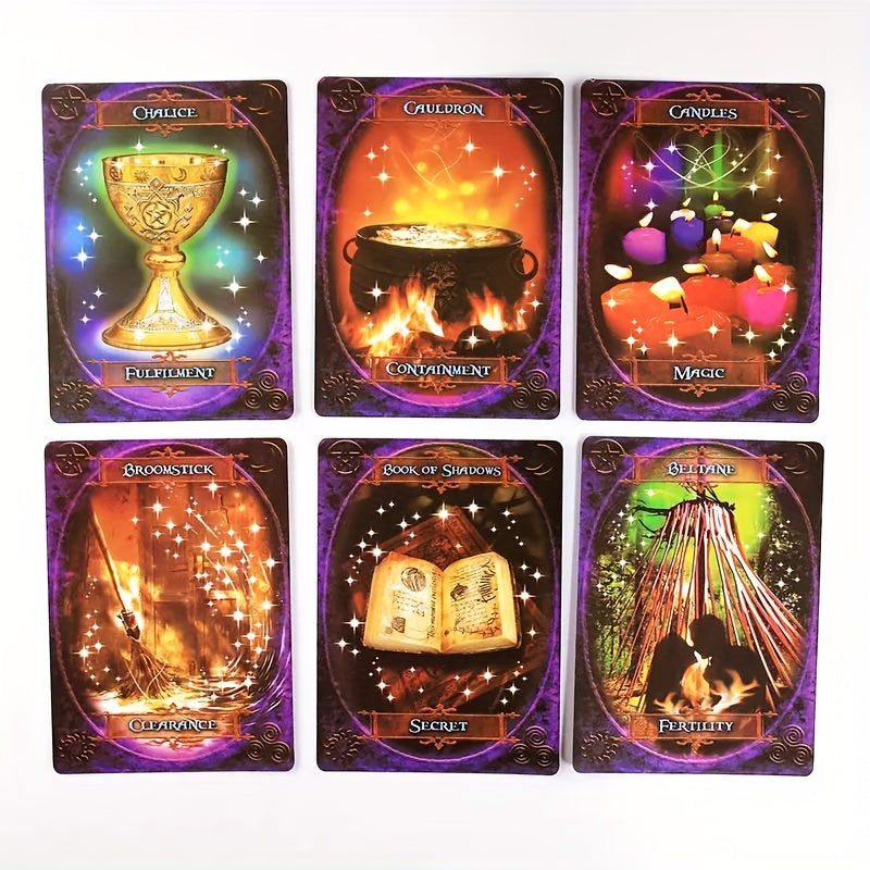 1 Set Witches' Wisdom Oracle Divination Tarot Deck, Board Game Beginner Cards, Fortune Telling Game Cards