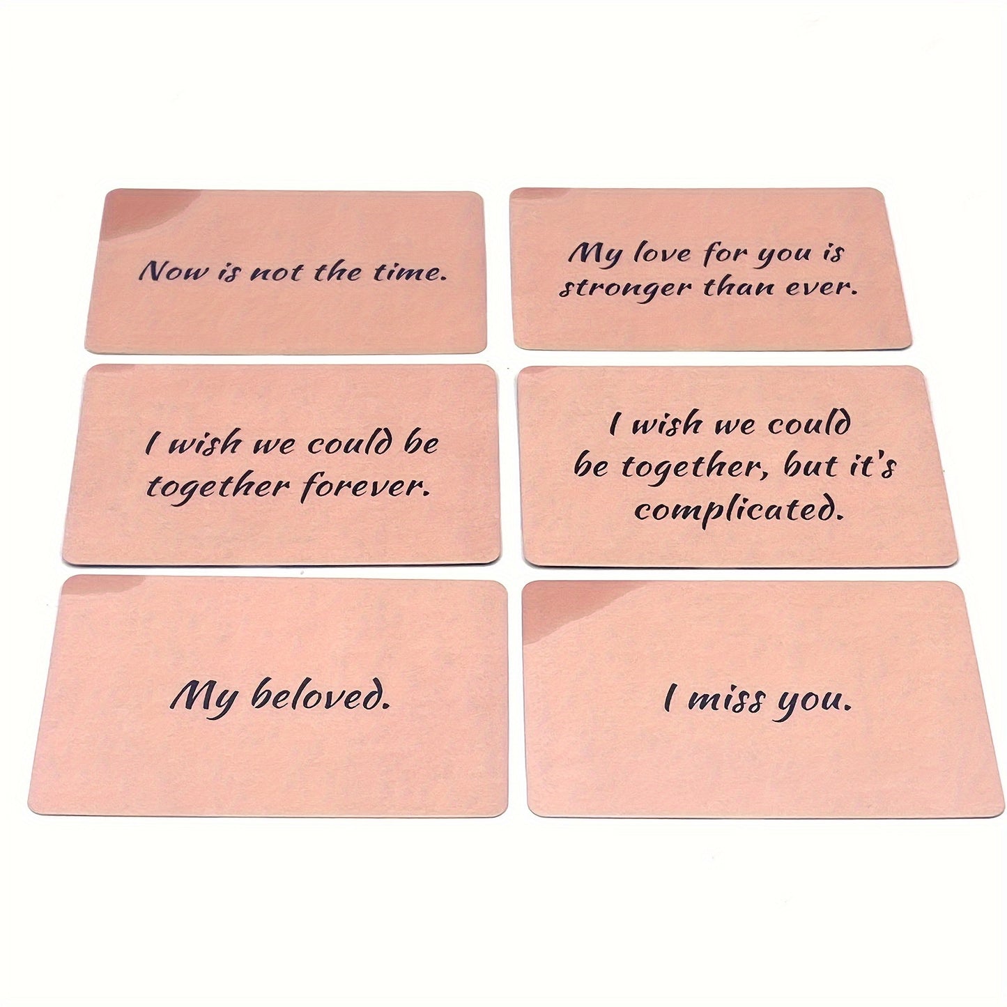 1 Set Twin Flame Romantic Notes Oracle Cards, Family Party Entertainment Game Cards