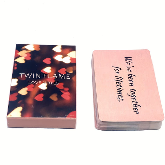 1 Set Twin Flame Romantic Notes Oracle Cards, Family Party Entertainment Game Cards