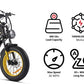 HAPPYRUN G100 Pro Global Comme Morative Electric Bikes All-Terrain Electric Motor Bike 3000w Motor 18Ah + 15Ah Dual Battery