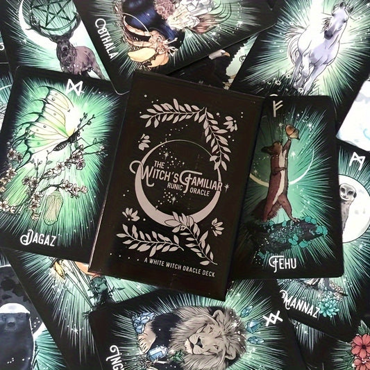 1 Set Unlock The Secrets Of The Witch's Familiar Oracle Tarot Cards, The Perfect Family Leisure & Party Entertainment Board Game, Gaming Gift