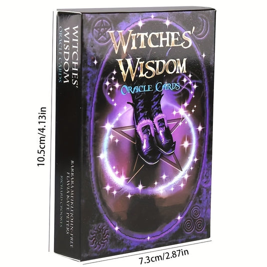 1 Set Witches' Wisdom Oracle Divination Tarot Deck, Board Game Beginner Cards, Fortune Telling Game Cards