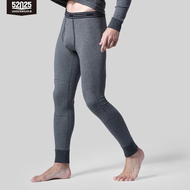 52025 Warm Thermal Leggings for Men & Women Cotton Fleece-lined Winter Thermal Pants Breathable Seamless Leggins