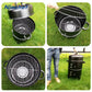 BBQ Grill Round Charcoal Stove Outdoor Bacon Portable 3 in 1 Barbecue Grills Double Deck Smoker Oven Camping Picnic Cooking Tool