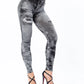 Women Imitation Jeans Stretch Leggings Fashion Sexy Slim Push Up Lady Gym Leggings Causal Simple High Waist Streetwear Leggings