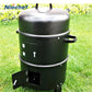 BBQ Grill Round Charcoal Stove Outdoor Bacon Portable 3 in 1 Barbecue Grills Double Deck Smoker Oven Camping Picnic Cooking Tool