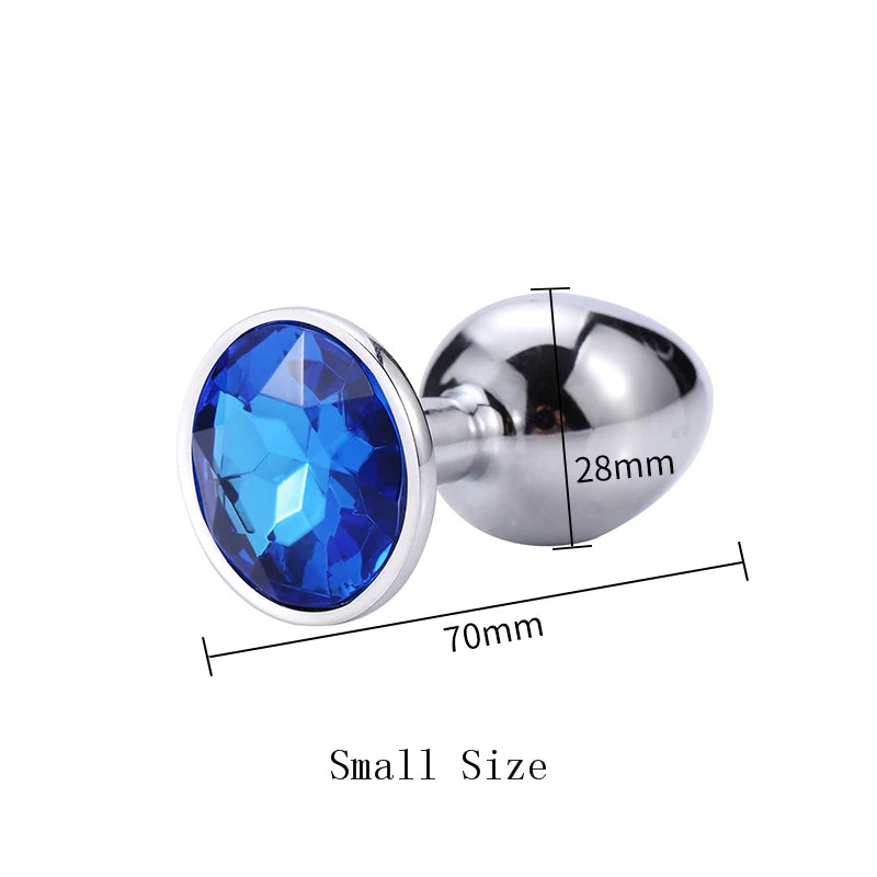 3 Size/set Metal Anal plug butt plug Sex Toys Butt Toys For Women/Men/Couples Adult Game Masturbator Anal S/M/L Diamond Sex Shop