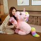 100cm Large Unicorn Plush Toys Cute Pink Rainbow Horse Soft Doll Stuffed Animal Big Toys For Girlfriend Birthday Gift