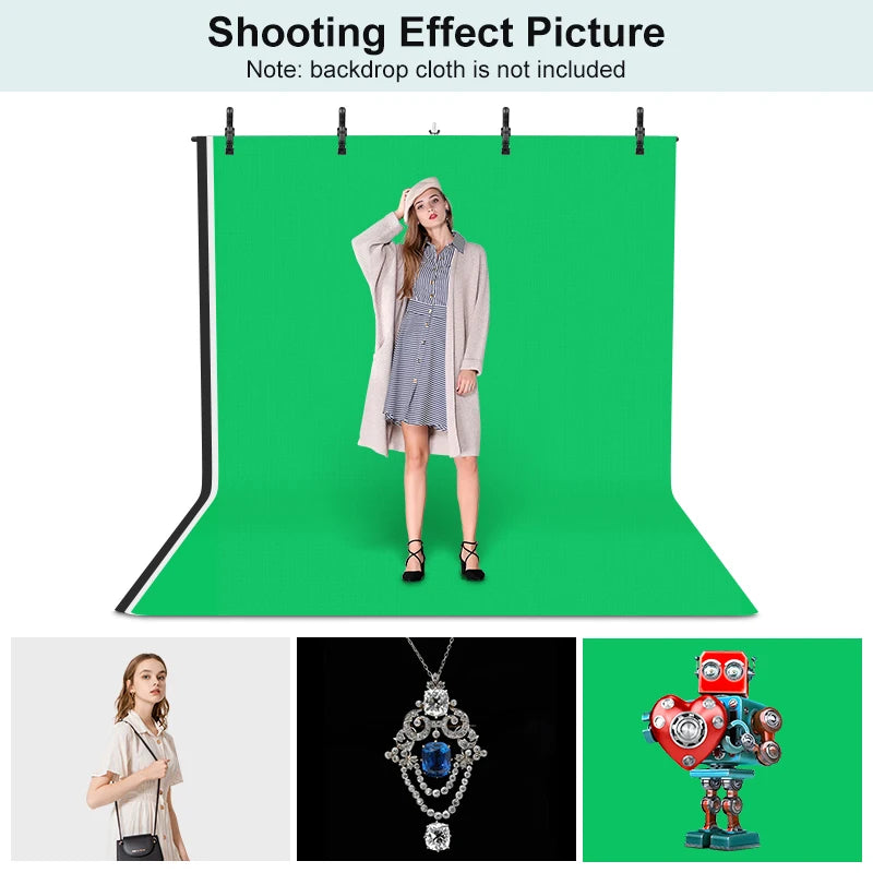 1.5/2/2.6M*2M T-Shape Backdrop Stand With Green Screen Photo Background Support For Birthday Portrait Photo Studio Photography