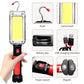 LED Work Light Powerful Portable Lantern Hook Magnet Camping Lamp COB USB Rechargeable 5200mAh 18650 Flashlight Torch Waterproof