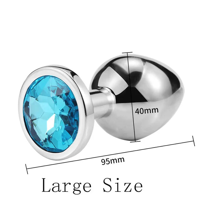 3 Size/set Metal Anal plug butt plug Sex Toys Butt Toys For Women/Men/Couples Adult Game Masturbator Anal S/M/L Diamond Sex Shop