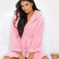 Women Warm Kimono Robe Plush Fleece Bathrobes Soft Long Sleeve Animals Ears Hooded Night-robe Loungewear Pajama Sleepwear