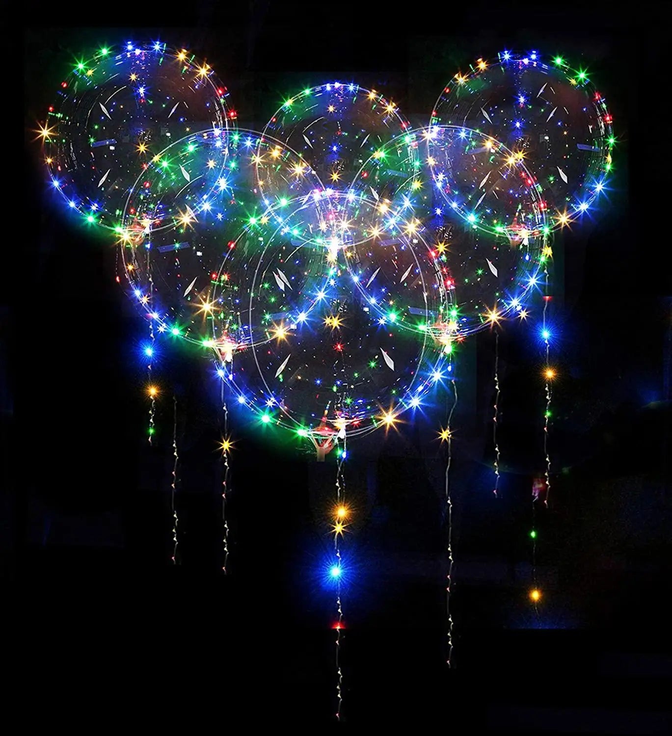 10 Packs LED Light Up BoBo Balloons Decoration Indoor or Outdoor Birthday  Wedding new Year Party Christmas Celebrations