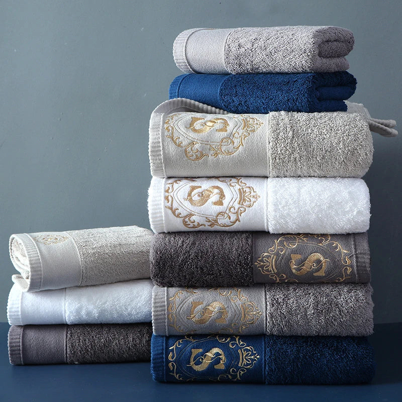 2023 New High-grade 100% Cotton Luxury Towels Bathroom Face Bath Towel Set Soft Five Star Hotel Towel adults Serviette  80x160cm