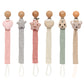 Baby Pacifier Clip Infant Newborn Cotton Wooden Pacifier Chain Nipple Soother Dummy Holder Eco-friendly Material