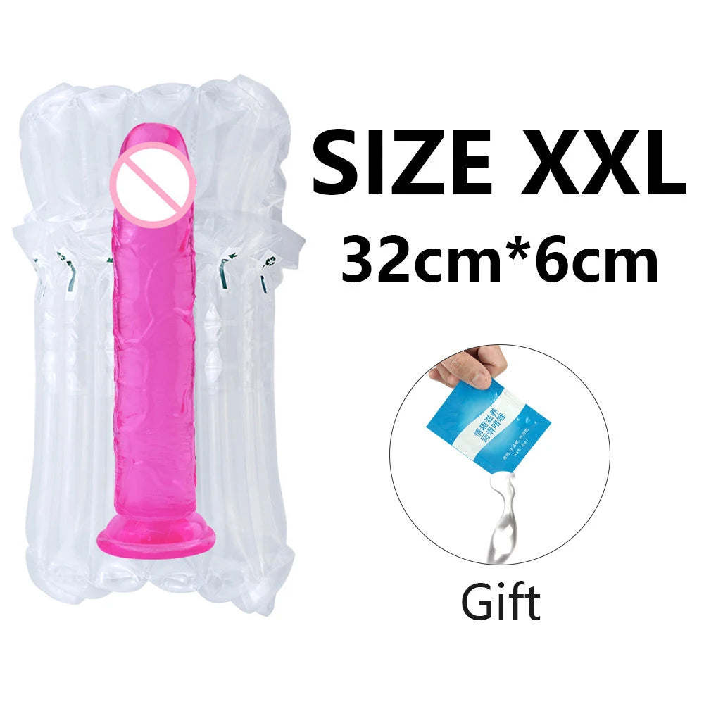 Huge Flesh Realistic Dildo Vagina Anal Butt Plug Strap On Penis Suction Cup For Woman Adult Vibrator Sex Toy Shop Pussy Pump