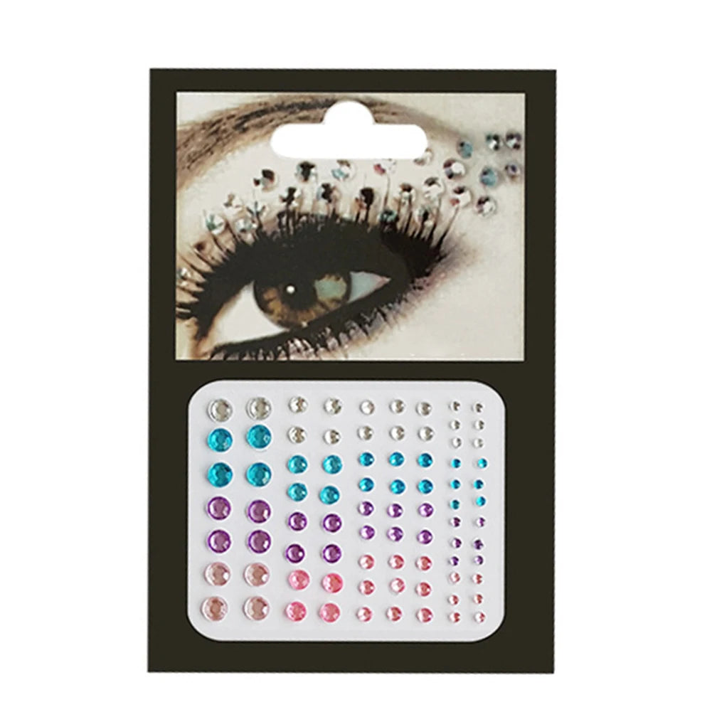 Body Face Makeup Temporary Glitter Eyes Stickers DIY Nail Art Rhinestone Decor